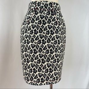 Yoana Baraschi Black and White Leopard Pencil Skirt